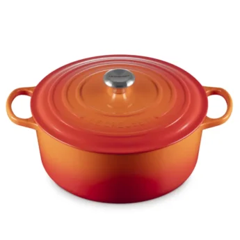 Cocotte redonda de hierro fundido Le Creuset volcánico