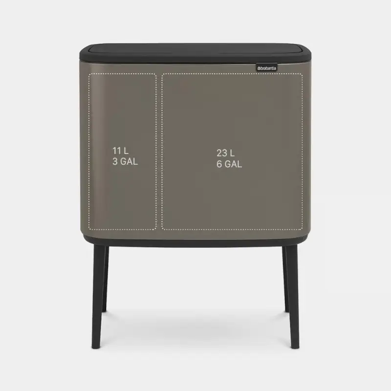 Cubo Brabantia Bi Touch platinum medidas