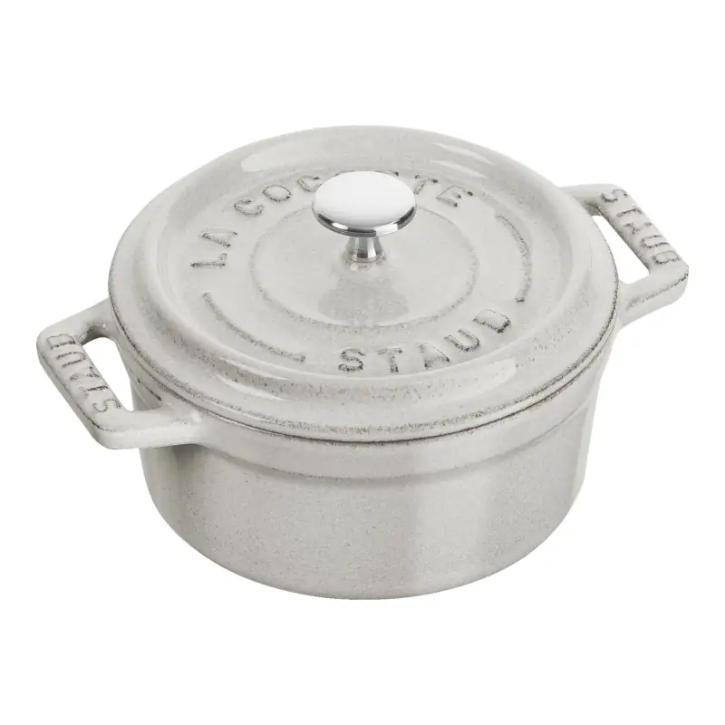 Mini cocotte Staub 10 cm blanco trufa