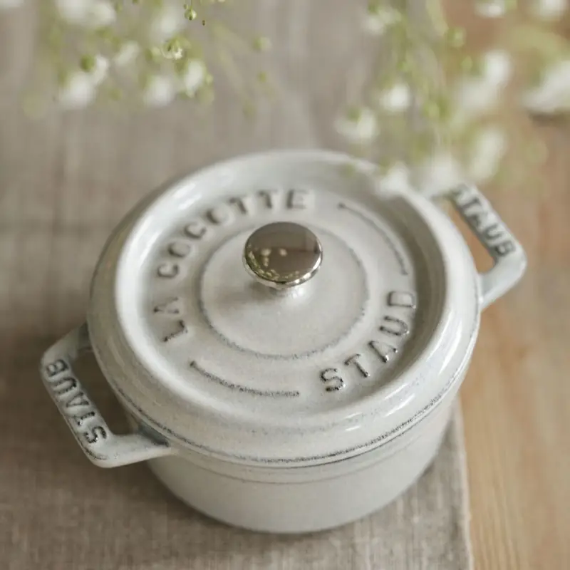 Mini cocotte Staub 10 cm blanc tòfona deco