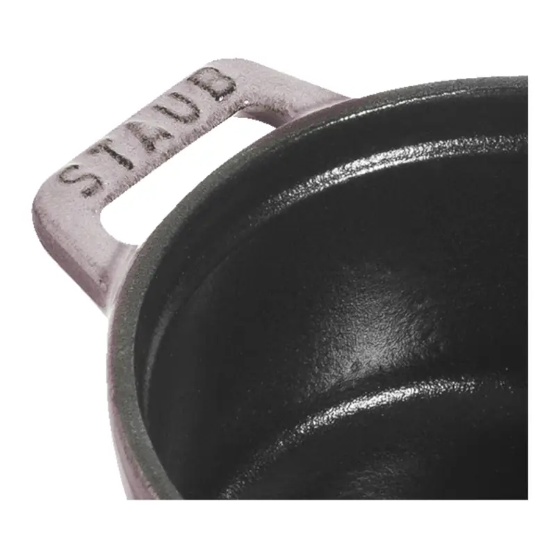 Mini cocotte redonda Staub 10 cm rosa cerezo asa