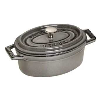 Mini cocotte oval Staub 11 cm gris grafito