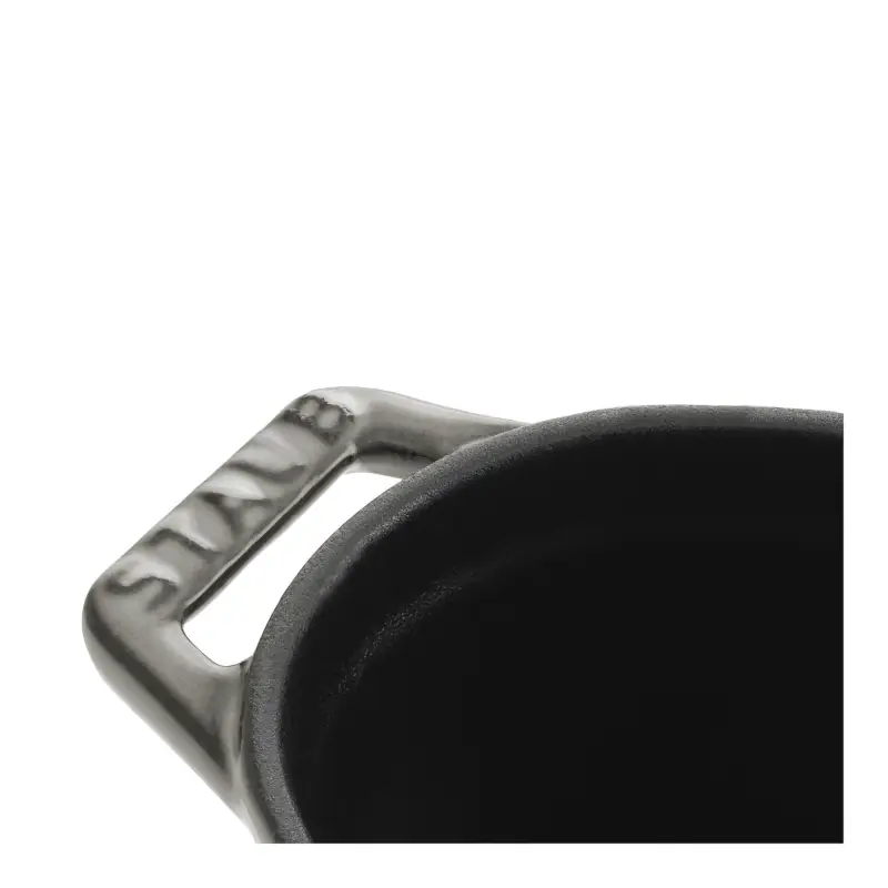 Mini cocotte oval Staub 11 cm gris grafito asa