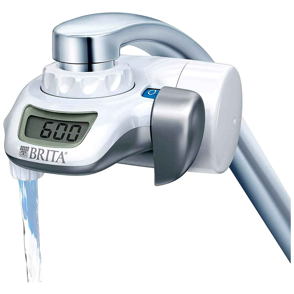 Brita Sistema de montaje de grifo, sistema de filtración de grifo de agua  con recordatorio de cambio de filtro, reduce el plomo, fabricado sin BPA
