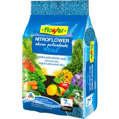 Abono fertilizante para huerto y jardín nitrofoska azul nitroflower