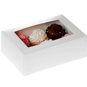 Caja para cupcakes de repostería, muffins y magdalenas