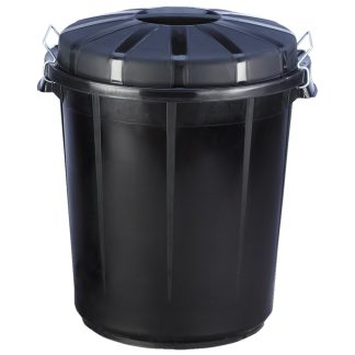 Cubo de basura para reciclaje negro denox