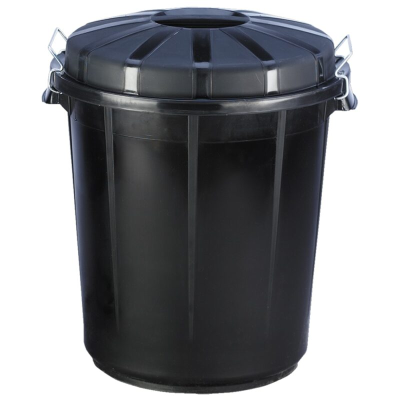 Cubo de basura para reciclaje negro denox