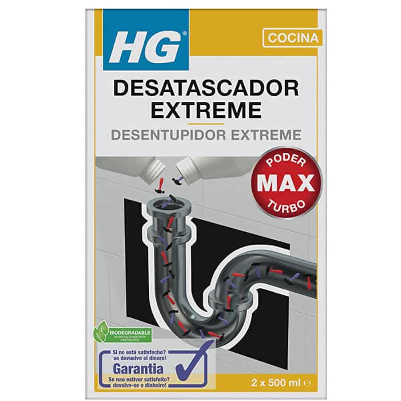 Desatascador de tuberías profesional extreme 1 litro HG