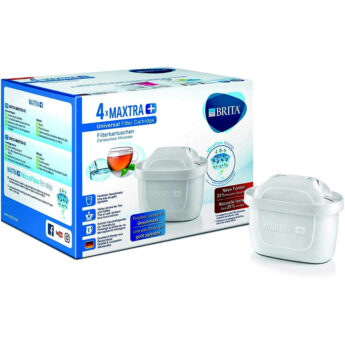 Filtres Maxtra+ amb millor potència de filtració d'aigua, en pack de 4 unitats per a filtrar i purificar l'aigua.
