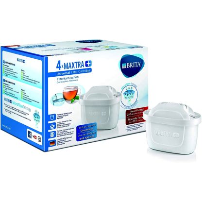 Filtros Maxtra+ con mejor potencia de filtración de agua, en pack de 4 unidades para filtrar y purificar el agua.
