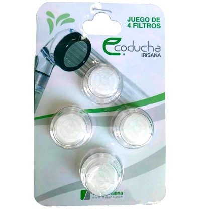 Juego 4 filtros para la Ecoducha Irisana, para filtrar óxido, arena y otras impurezas del agua