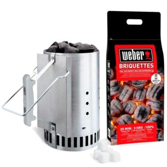 Briquetes Weber per a barbacoa i llar de foc 4 kg, xemeneia encesa i pastilles