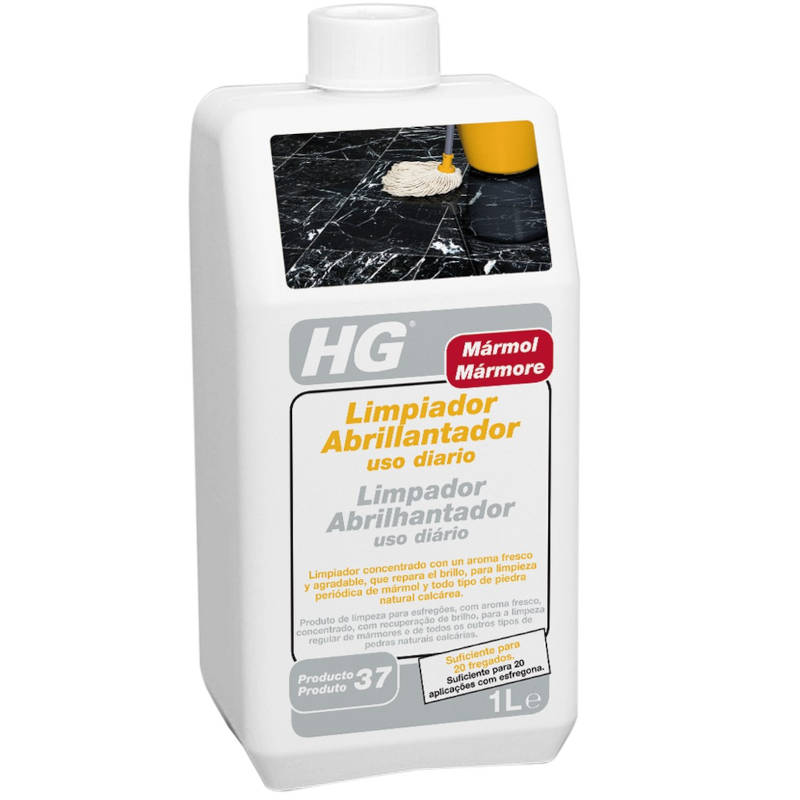 Limpiador abrillantador uso diario mármol 1 litro HG •
