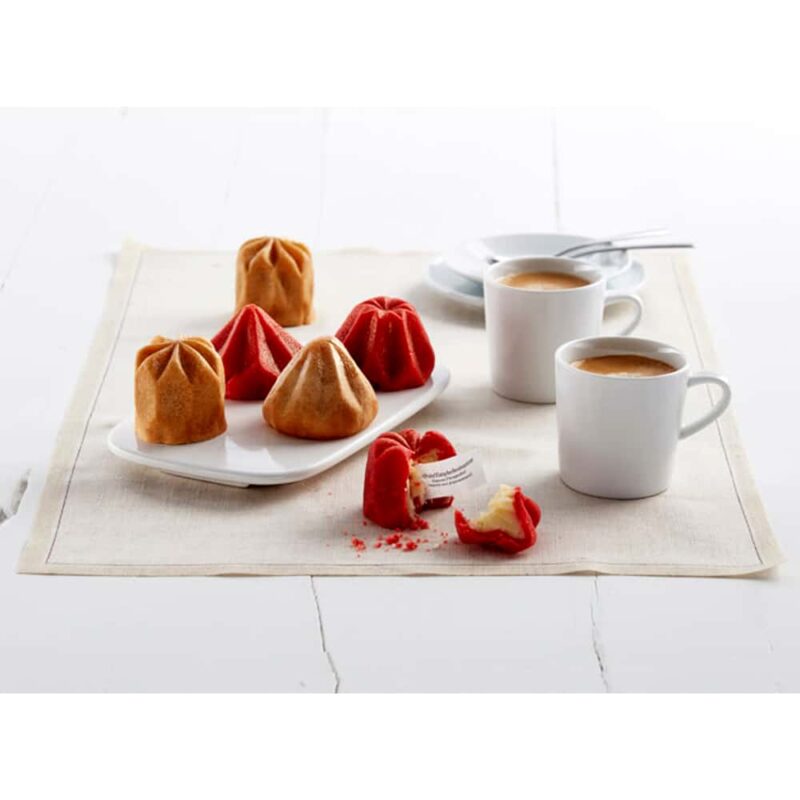 Molde silicona galletas pastelitos de la fortuna pirámides origami