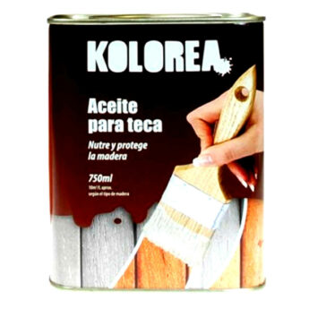 Aceite protector para madera de teca incoloro Kolorea pintura 750 ml