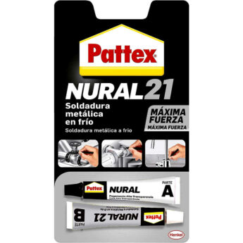 Soldadura metálica reparadora en frío para metales Pattex Nural 21, adhesivos profesionales