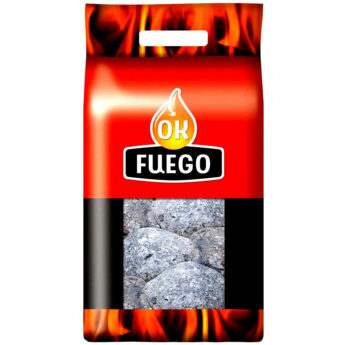 Pedra lava negra per a barbacoa de gas que absorbeix el calor i el distribueix per la graella i superfície de cocció OKFUEGO