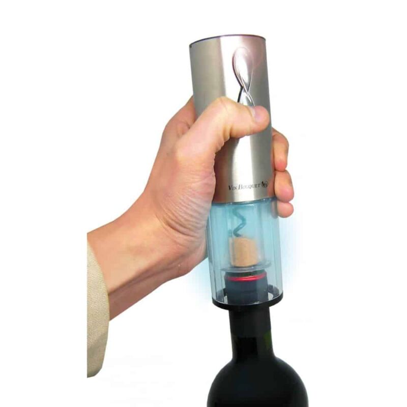 Sacacorchos eléctrico para botellas de vino y cava