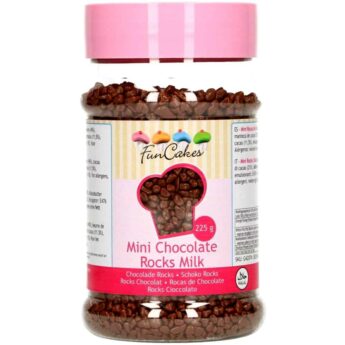 Sprinkles decorativos mini rocas de chocolate con leche FUNCAKES