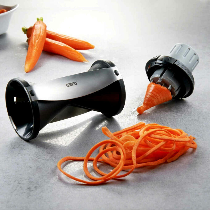 Cortador de verduras Spirelli GEFU para cortar verduras en espiral, cocina y accesorios
