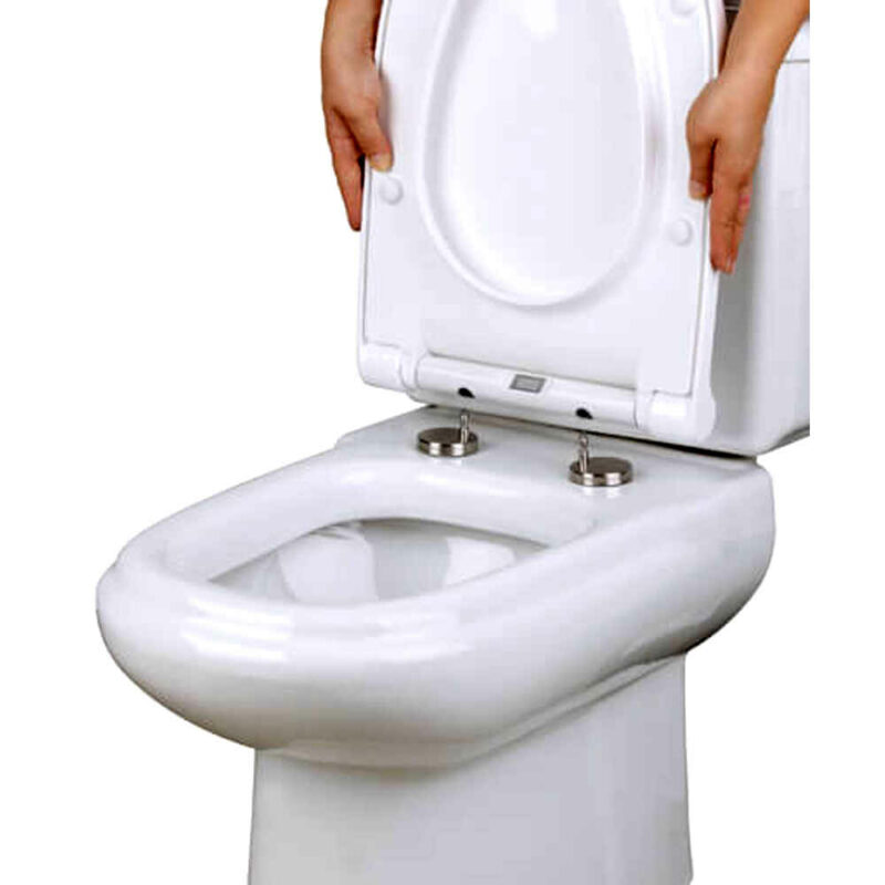 Tapa per WC Alba de PLASTISAN blanca amb sistema innovador Softclose i Topfixing per a major comfort i fàcil neteja