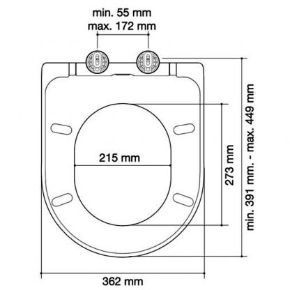 Tapa per WC Tula de PLASTISAN blanca con sistema innovador Softclose y Topfixing para mayor confort y fácil limpieza