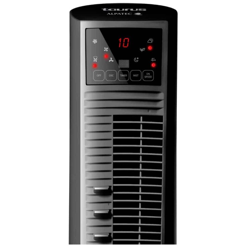Ventilador nebulitzador torre en color negre Taurus amb 100W