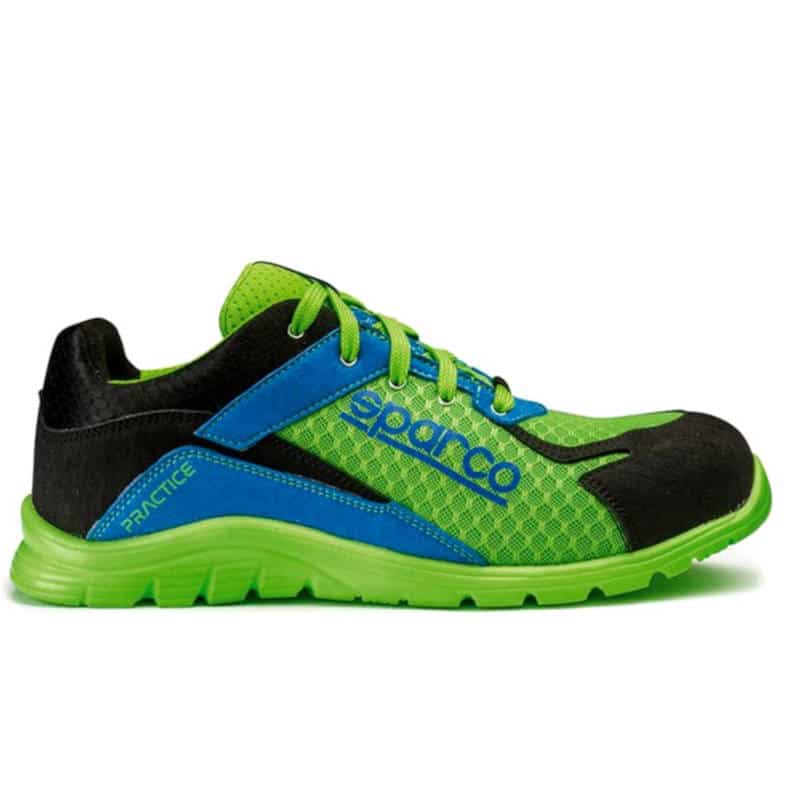 Zapatos seguridad Sparco Sport Evo S1P Azul Verde - Almacenes Cotelo